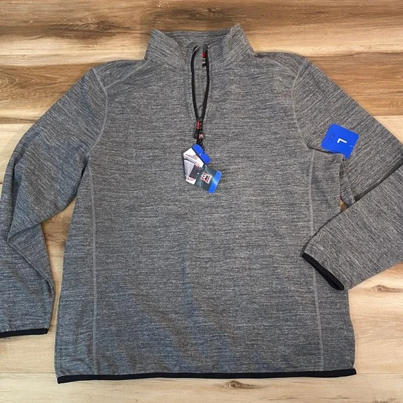 Avalanche Outdoor Supply Mens Quarter Zip Pullover Heather Grey Large NEW - Picture 1 of 8